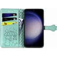 thumbnail image 5 of Wallet Phone Case for Samsung Galaxy S23 FE,Cute Cartoon Cat Dog Pattern PU Leather Case with Magnetic Clasp and Cash Card Slots Holder Holster for Samsung Galaxy S23 FE,CD Green, 5 of 18