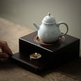 thumbnail image 3 of Calentador De Estufa De Té, Calentador De Tetera De Bambú Con Calefacción De Velas Para El Hogar, 3 of 7
