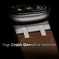 thumbnail image 4 of AP Leather Band Compatible with Apple Watch Ultra 2 Band 49mm 46mm 45mm 44mm, Rugged Vintage Genuine Leather Extra 26mm Wide Watch Bracelet for iWatch Series 10 9 8 SE 7 6 5 Men, 4 of 7