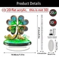 thumbnail image 1 of Cheapark St Patricks Day Green Four Leaf Shamrock Acrylic Flatware Piece Utensil Set for Irish Party, 1 of 8