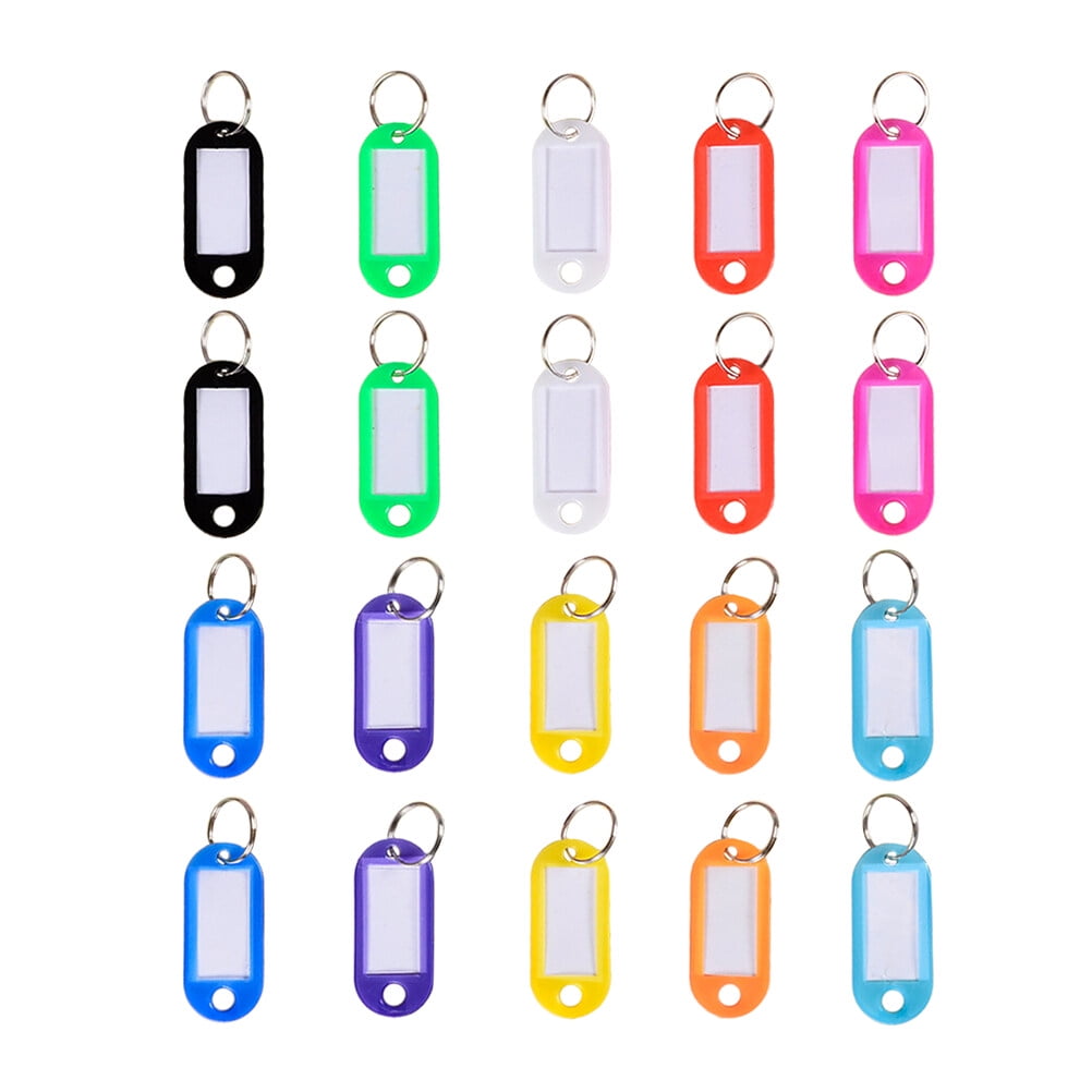 50pcs Key Tags Plastic Key ID Label Keys Classification Tags Key Chain