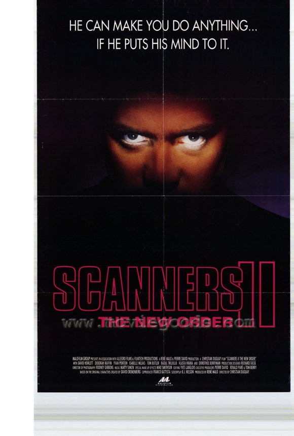 Scanners 2 The New Order movie POSTER (Style B) (11" x 17") (1991)