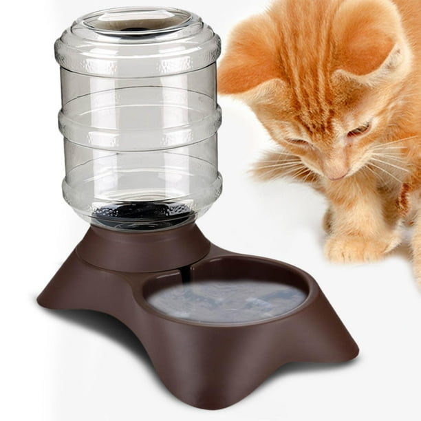 Alimentador automático para mascotas de 1 galón, dispensador de alimentos de agua Waterer, fuente de animales para platos automáticos para perros, , Alimentador de agua Yinane Alimentador Automático