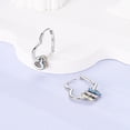 thumbnail image 3 of MULA Original 925 Sterling Silver Hoop Earrings AAA CZ Heart to Heart for Women Jewelry Gift, 3 of 5