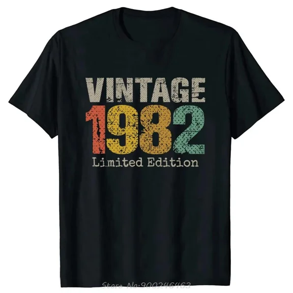 Funny Made In 1982 Limited Edition 43 Years Of Being Awesome T-shirt Summer Tshirt Birthday Womes T Shirt
