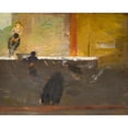thumbnail image 2 of Richard Bergh 14x12 Gold Ornate Wood Frame and Double Matted Museum Art Print Titled - Variety (1887), 2 of 4