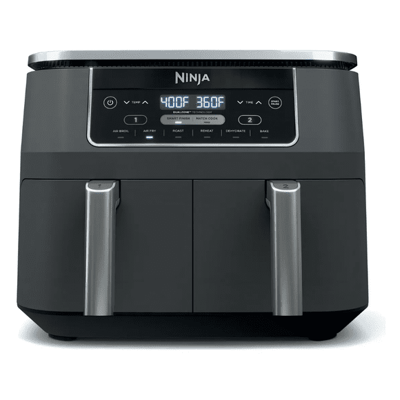 Ninja - Freidora Doble 6 En 1 Tecnología Dualzone - Dz201 Color Gris