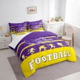 thumbnail image 2 of Football Bedding 7PCS Twin Size Comforter Sets Football Bedding Sets Sports Comforter Set,1Comforter, 1Flat Sheet, 1Fitted Sheet,2Pillowcases,2 Throw Pillow Covers(Minnesota), 2 of 5
