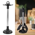 thumbnail image 1 of Oleegame 1PC Spoon And Lid Rest Non Punching Ground Rack Stainless Steel Tableware Storage Rack Kitchen Storage Rack Cooking Spatula Spoon Black, 1 of 9
