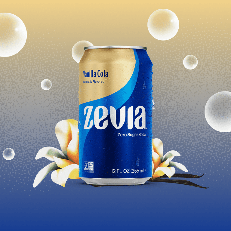 Zevia Zero Sugar, 0 Calorie Vanilla Cola Soda Pop, 12 fl oz