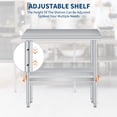thumbnail image 2 of Stainless Steel Prep Table – Heavy Duty for Outdoor Kitchen – Adjustable Undershelf & Rounded Corners – Commercial Storage – Restaurant & BBQ, 2 of 7