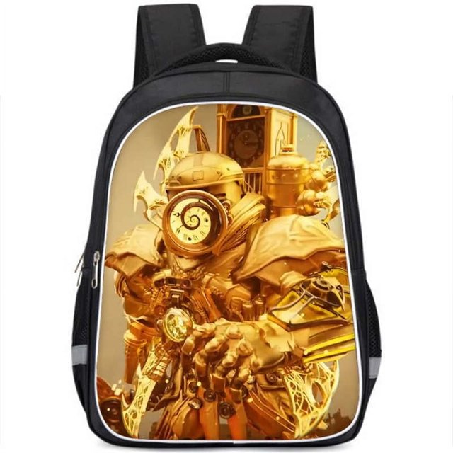 New Titan Clockman Backpack Sword-holding Titan Clockman Schoolbag Large Capacity Double-layer Primary School Kindergarten Backpack
