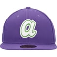 thumbnail image 2 of Men's New Era Purple Atlanta Braves Lime Side Patch 59FIFTY Fitted Hat, 2 of 6