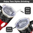thumbnail image 4 of 40 oz Tumbler with Handle and Straw, Double Wall Vacuum Insulated Stainless Steel Tumbler with straw, 100% Leak-proof Water Bottle, Travel Mug Coffee Cup, Gift for men and Women, 4 of 6