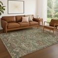thumbnail image 6 of Addison Rugs Chantille Indoor/Outdoor Traditional Global Olive Machine Washable Rectangle Rug, 3' x 5', 6 of 8