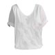 thumbnail image 3 of Camiseta de manga larga para mujer, cuello redondo, holgada, color blanco, blusa informal de verano, AL M, 3 of 14