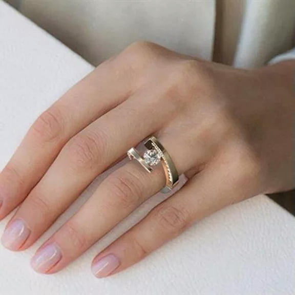 EOEMY Gorgeous Cubic Zirconia Rings Women 925 Silver Filled Jewelry Size 6-10-9