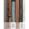 thumbnail image 6 of Vintage Wood Grains Sheer Curtains 63 Inch Length 2 Panels Set Window Treatments, Farmhouse Colorful Wooden Texture Rod Pocket Semi Curtains for Living Room/Bedroom/Kitchen Décor, 104"W x 63"L, 6 of 7