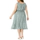 thumbnail image 4 of Vestido sin mangas de cuello cuadrado floral fluido y elástico para mujeres de tallas grandes Agnes Orinda 3X verde oscuro, 4 of 8