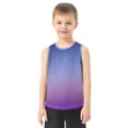 thumbnail image 2 of Purple Blue Gardient Glitter Vest Undershirt Tank Top Sleeveless Quick Dry 9-10Y, 2 of 7
