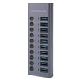 thumbnail image 1 of HUB USB 3.0 CON ALIMENTACIÓN, 10 PUERTOS Adaptador Multipuertos USB DE 60 W CARCASA DE ALEACINO DE ALUMINIO ESTACIÓN DE ACOPLAMENTO USB 3.0 Contraptors de Alimentación, 1 of 7