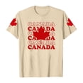 thumbnail image 4 of Fgnfyis T-Shirts Graphiques pour Femmes pour l'Été, Tenue Décontractée, Confortable, Manches Courtes, Col Rond, Tee avec Imprimé Patriotique de la Fête du Canada, T-Shirts pour Femmes, Beige, P, 4 of 4