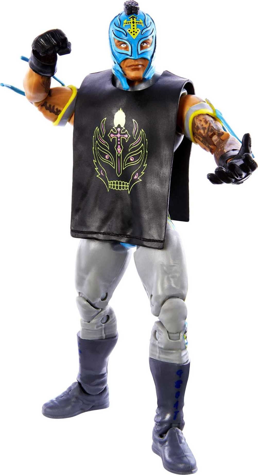 WWE Top Picks Elite Collection Rey Mysterio Action Figure & Accessories, Posable Collectible (6-in)