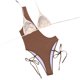 thumbnail image 4 of Traje de baño de dos piezas Bikini de un hombro Traje de baño de mujer Traje de baño de bloque de color Fridja  nalpqowj56244, 4 of 9