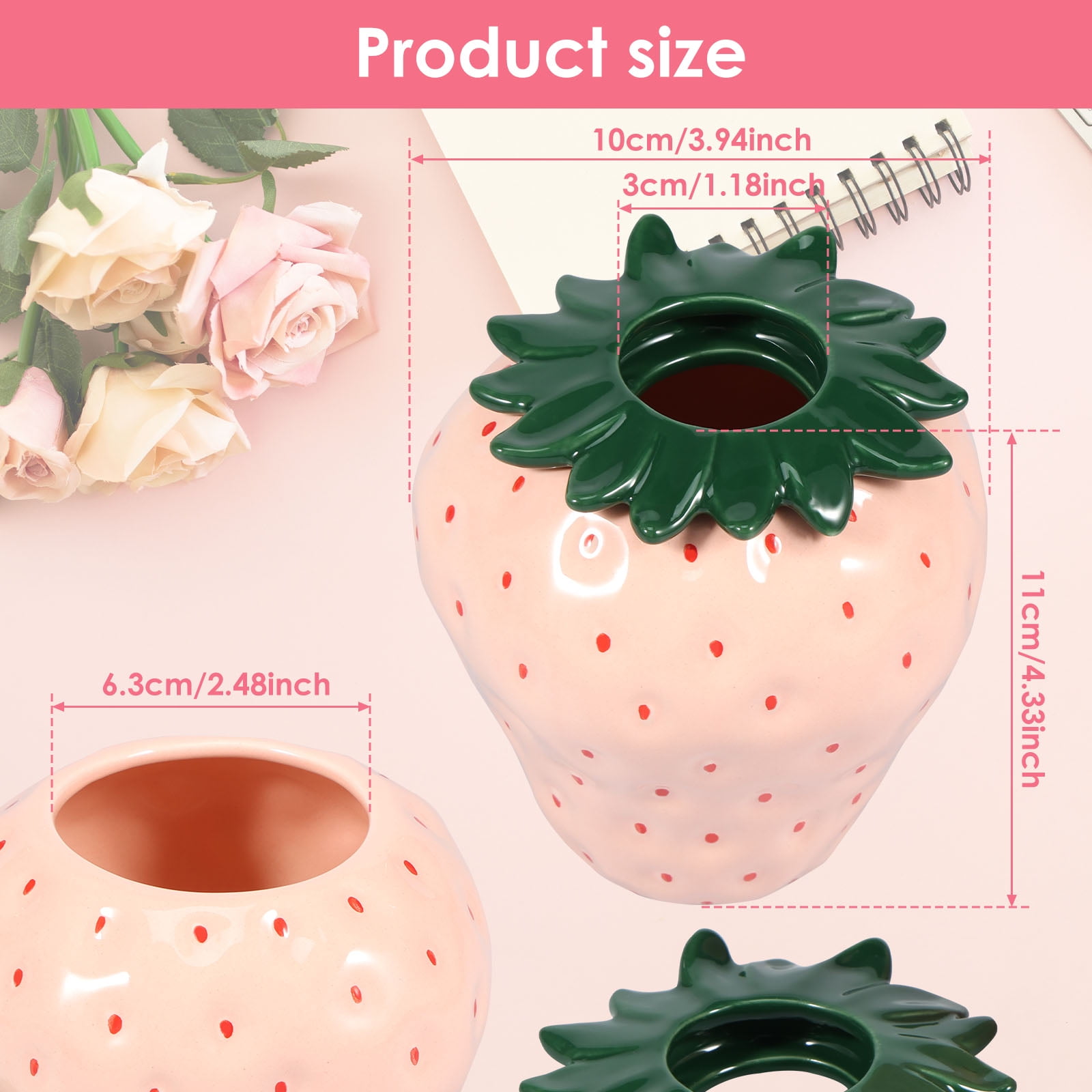 花瓶・フラワースタンド FRUITS VASE strawberry L L AmeLIFE 花瓶・フラワースタンド FRUITS VASE strawberry L L AmeLIFE Amazon