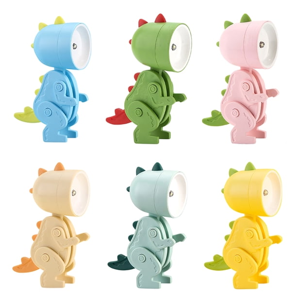 Mini lámpara LED de escritorio plegable con forma de dinosaurio, luz nocturna LED, decoraciones para el hogar, 1/6 Uds. Hugtrwg Para estrenar