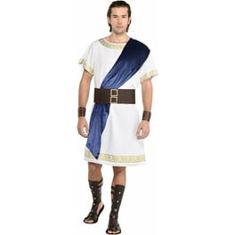 Deluxe Roman Empire Emperor Toga Costume White Deluxe Roman Empire Emperor Toga Costume White