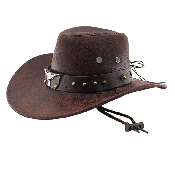 OJSFQUFP Cowboy Hat for Women and Men with Shapeable Wide Brim Cattleman Western Hats for Cowboys