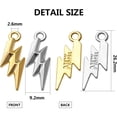 thumbnail image 4 of 60pcs Flash Shape Charms Lightning Bolt Pendants Alloy Flash Lightning Charm Celestial Charms for Earrings Necklace DIY Jewelry Making Accessory, 4 of 7