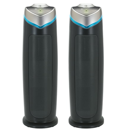 GermGuardian Tower Air Purifier with True HEPA Filter and UV-C Sanitizer, 2-Pack, AC48252PK