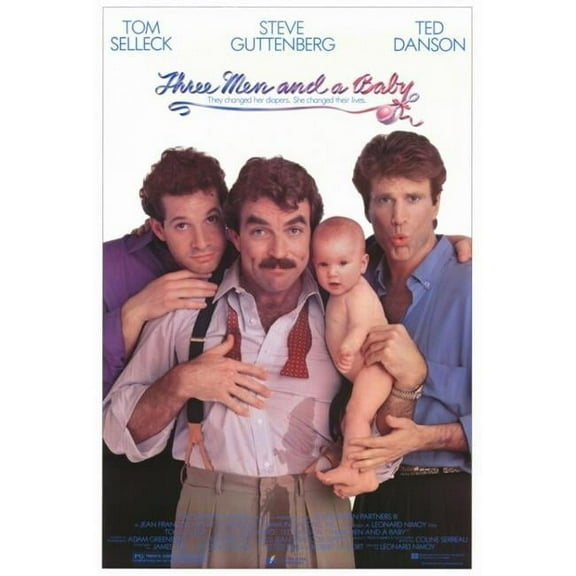 Posterazzi MOVEH2252 Three Men & a Baby Movie Poster - 27 x 40 in.