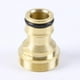 thumbnail image 4 of Conector roscado de latón - Conector de tubería de agua de manguera de jardín de 3 piezas (dorado) Likrtyny Para estrenar, 4 of 6