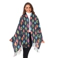 thumbnail image 3 of FORMRS Womens Scarf Winter Soft Long Big Warm Shawls Wrap Tassel Scarves, Cartoon Space Cat, 3 of 9