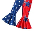 thumbnail image 4 of Qopobobo 4th July Clothing Baby 4th of July Baby Girl Outfits Fourth of July American Flag Ruffle Romper Fly Sleeve Smocked Bodysuit Blue,3-4 Years, 4 of 6