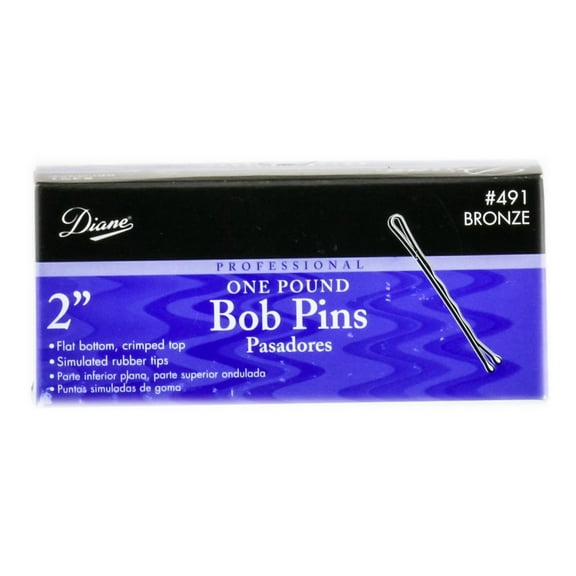Color : Bronze / 2 inch / One Pound , Diane Bobby Bronze Pins , Hair Scalp - Pack of 2 w/ SLEEKSHOP Teasing Comb