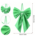 thumbnail image 2 of Large Green Bow Christmas Decoration Giant Bow Decor Velvet Ribbon Ornament, 7.08 x 12.6 inch Christmas Tree Topper for Indoor Home Wedding Party Room Holiday Display, 2 of 3