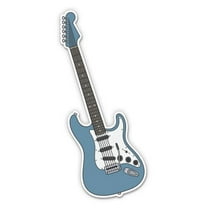 Electric Guitar - 3" Vinyl Sticker - For Car Laptop I-Pad Phone Helmet Hard Hat - Waterproof Decal