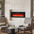 thumbnail image 2 of Giantex 36" Electric Fireplace Insert w/LED Strip Lights,  Fireplace Heater, 2 of 10