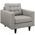 thumbnail image 1 of LexMod Empress Upholstered Armchair, 4-Inch, Light Gray, 1 of 5
