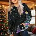 thumbnail image 2 of Lorytime Kids Hoodies for Girls Boys Christmas Tree Star Sweatshirt Long Sleeve Pullover with Pocket Drop Shoulder Tops, 2 of 6