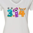 thumbnail image 4 of Inktastic Monsters Like Pi- Pi Day Numbers Women's V-Neck T-Shirt, 4 of 5