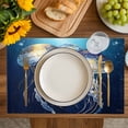 thumbnail image 2 of Placemat Ocean Jellyfish Placemats for Dining Table Watercolors Blue Washable Table Mats for Party Kitchen Dining Decoration, 2 of 7