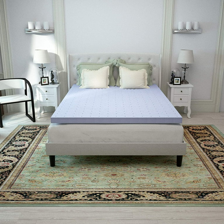 Mecor 4 inch 4 queen size 2024 gel infused memory foam mattress topper