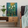 thumbnail image 5 of Jellyfish and Leaves Canvas Print，Coastal Bathroom Living Room Decor, 5 of 8