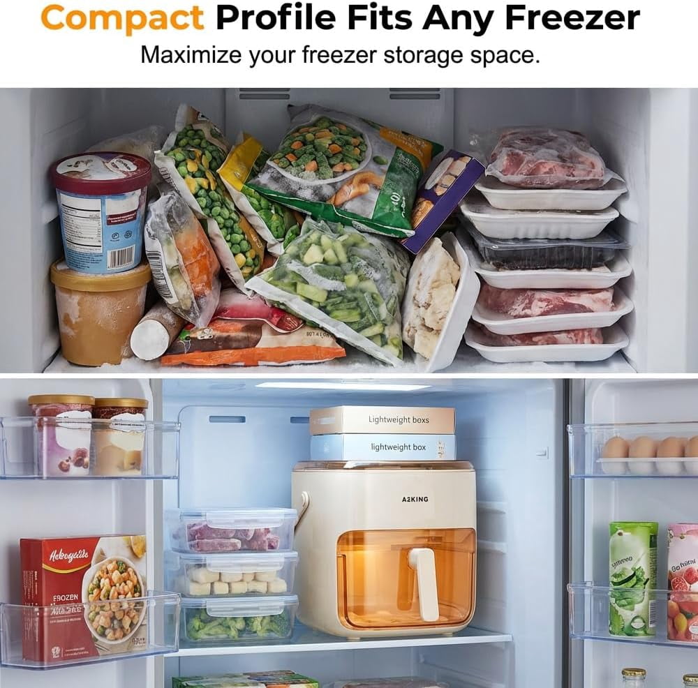 48 Cube Double-Deck Portable Ice Maker, Upgraded Kitchen Ice Tray, Reusable Ice Mold Storage Bin for Parties, Durable Ice Cube Whiskey Tray with Lid for Home Bar