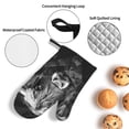 thumbnail image 3 of Daiia Geometric Bull Design Pattern Oven Mitts and Pot Holders 4 pcs Set,High Heat Resistant 500 Degree Extra Thicken Long Kitchen Cotton Oven Glove, 3 of 6